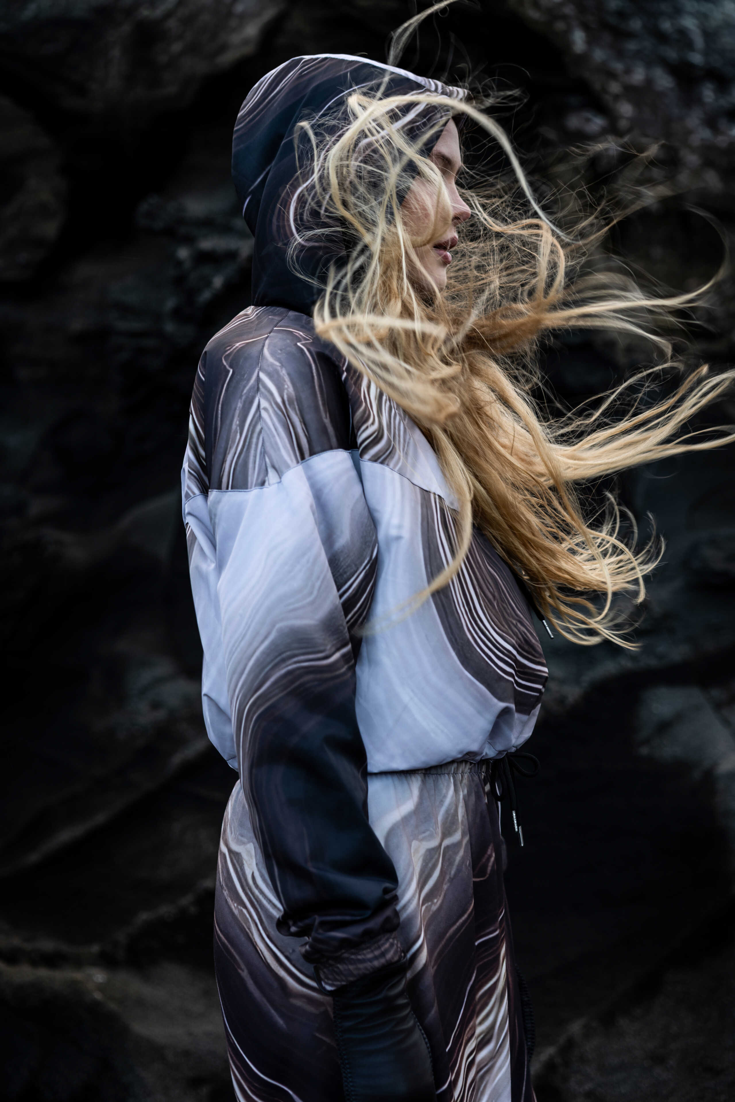 Unique Women's Earth print windbreaker — ANOTHER CREATION